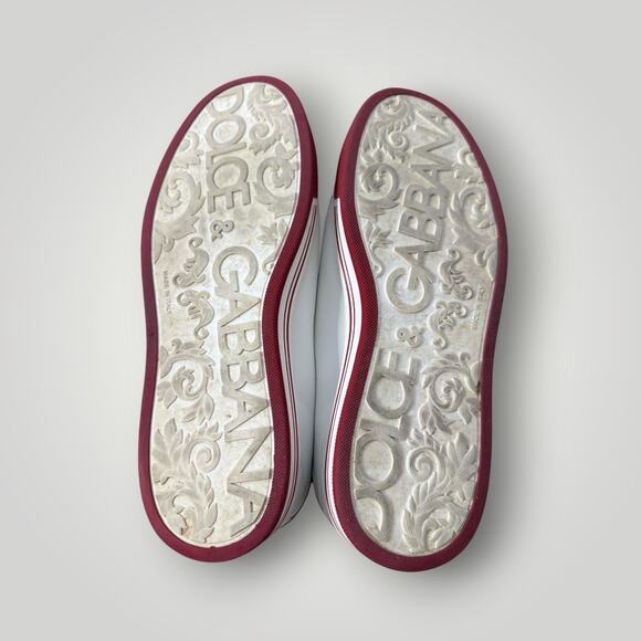 Dolce & Gabbana Men’s Sneakers White Red Size 8 (Made in Italy) - Picture 9 of 10